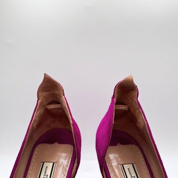 BY MALENE BIRGER PAX FUCHSIA PINK SUEDE D'ORSAY HEELS PUMPS - 38 (8) - Picture 6 of 13